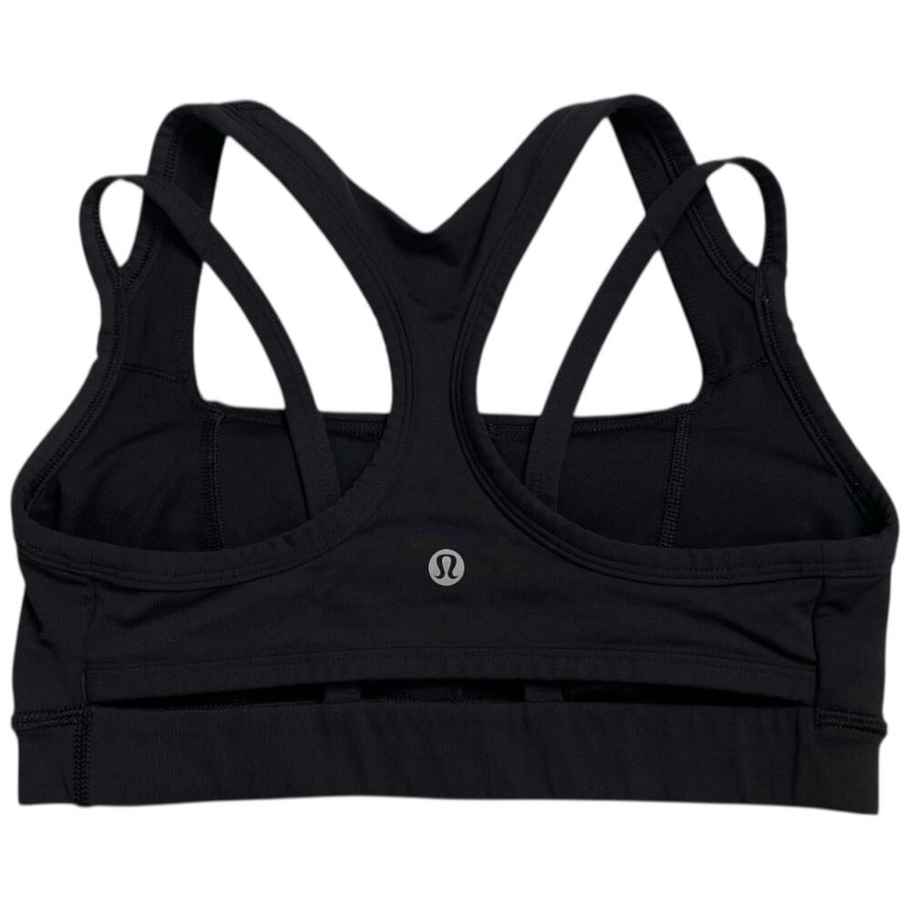 EUC Lululemon Splendour Strappy Sports Bra Black size 6